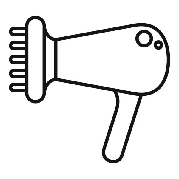 Icono de secador de pelo, estilo de esquema — Vector de stock