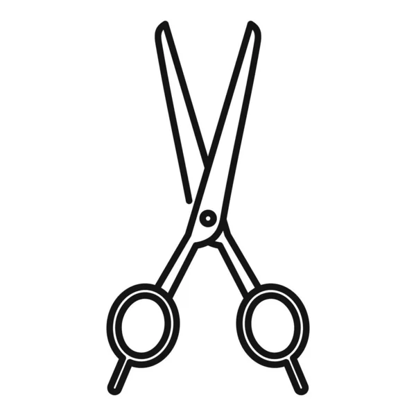Stylist scissors icon, outline style — Stock Vector