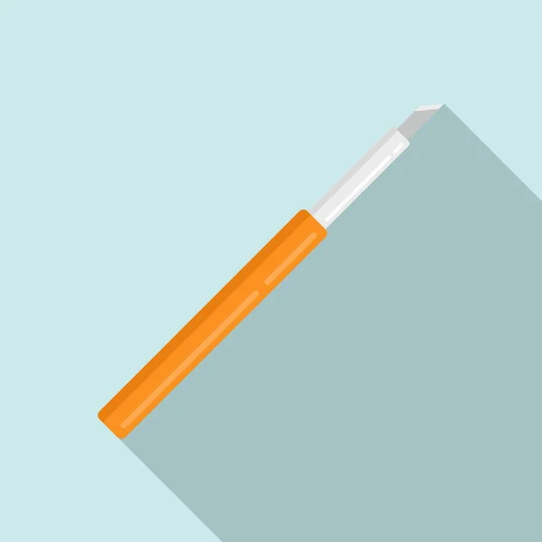 Retter pen icon, flat style — стоковый вектор