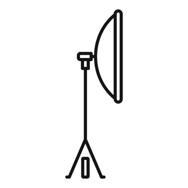 Icono de soporte de luz de vídeo, estilo de esquema — Vector de stock
