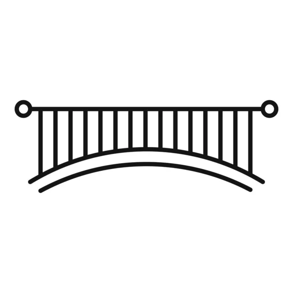 Park brug icoon, omtrek stijl — Stockvector