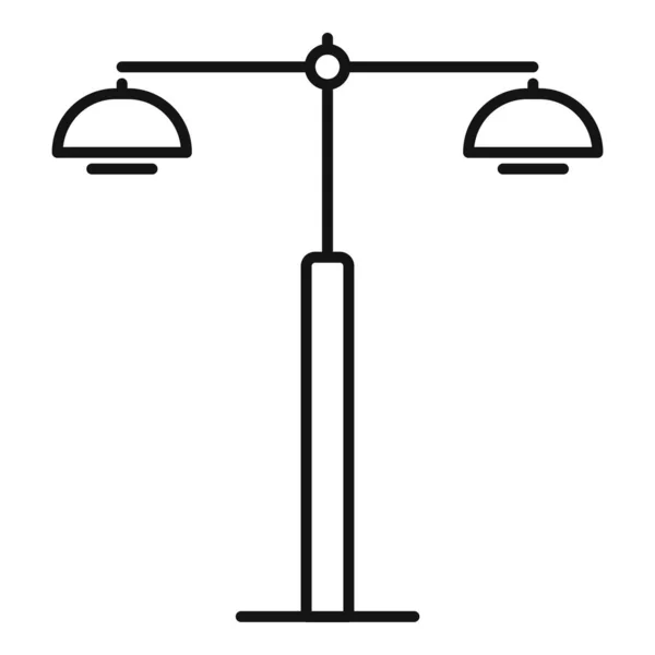 Icono del pilar de luz del parque, estilo de esquema — Vector de stock