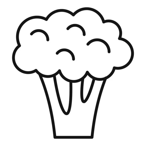 Trädgårdsbroccoli ikon, kontur stil — Stock vektor