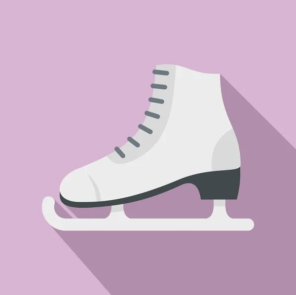 Suède icône des patins, style plat — Image vectorielle