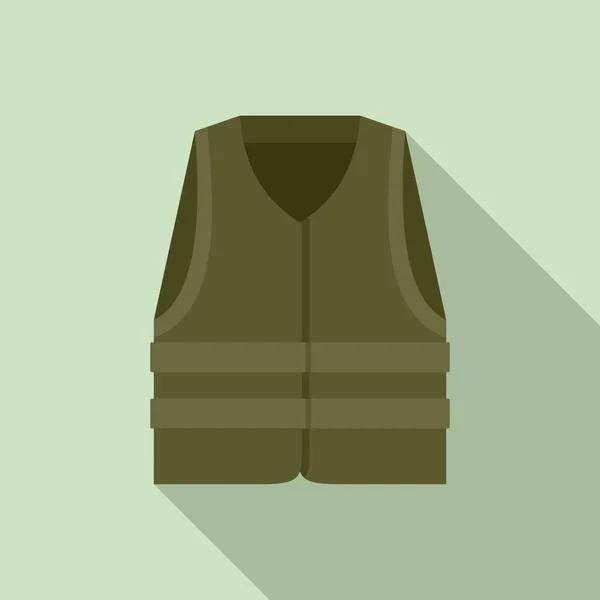 Průmyslová lezecká vesta ikona, plochý styl — Stockový vektor