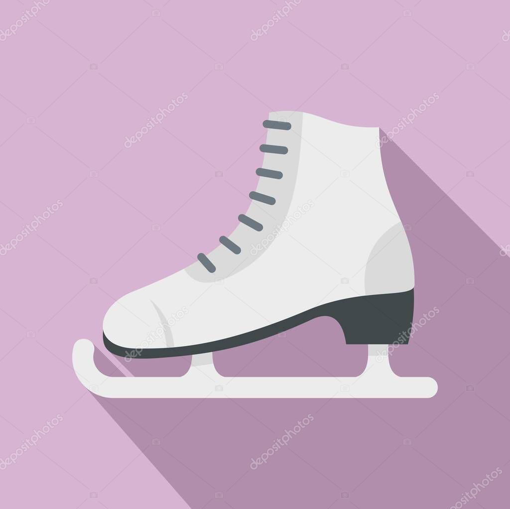 Sweden skates icon, flat style