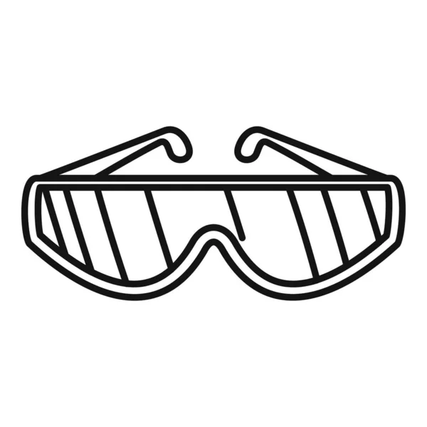 Industriële klimmer bescherming bril icoon, omtrek stijl — Stockvector