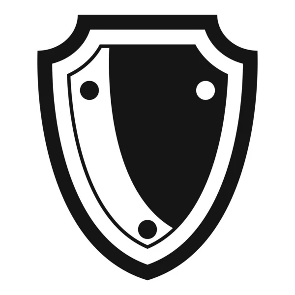 Значок защитного щита, простой стиль — стоковый вектор