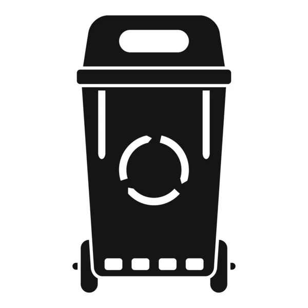 Icône poubelle maison, style simple — Image vectorielle