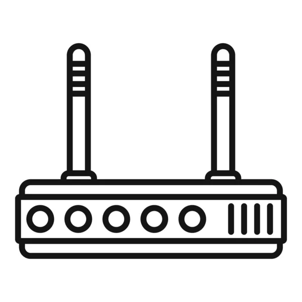 Inicio icono de router wifi, estilo de esquema — Vector de stock