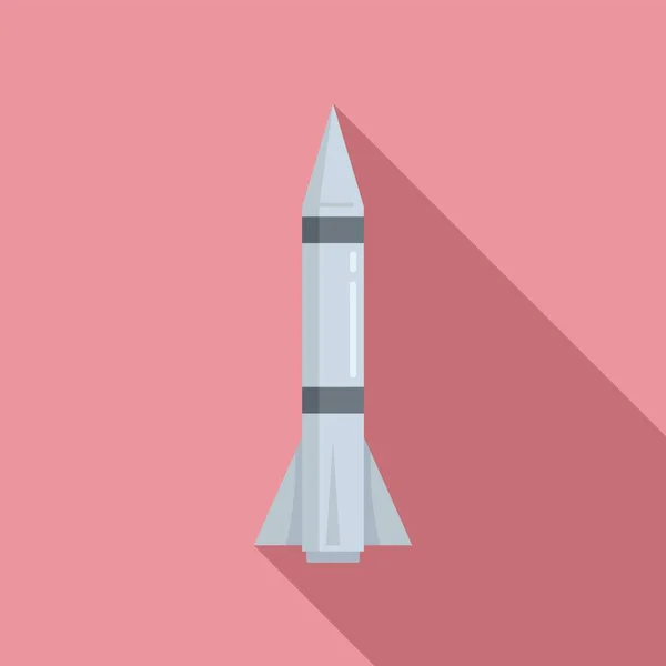 Icône de missile, style plat — Image vectorielle