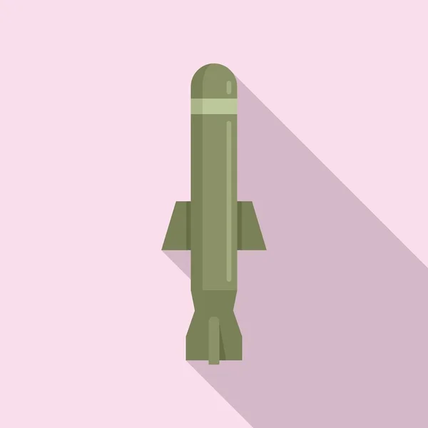 Ikona raketové bitvy, plochý styl — Stockový vektor