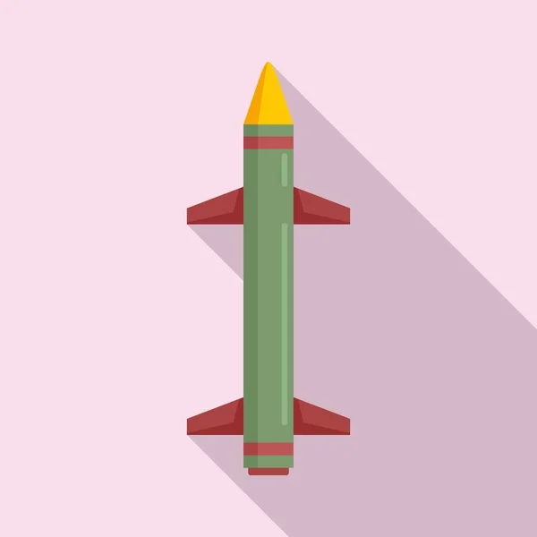 Ikona raketové zbraně, plochý styl — Stockový vektor
