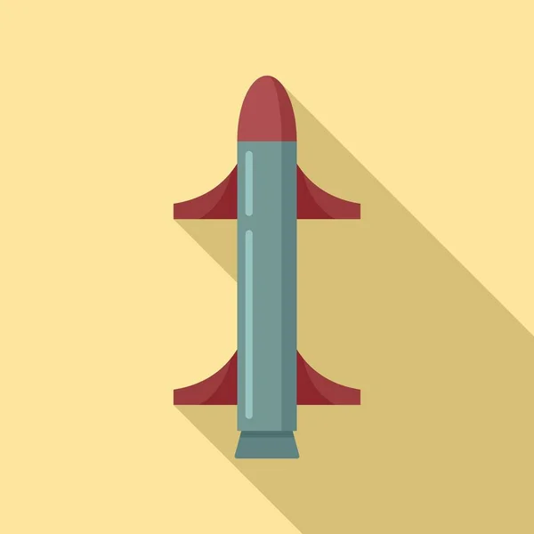 Icono de cohete de misiles, estilo plano — Archivo Imágenes Vectoriales
