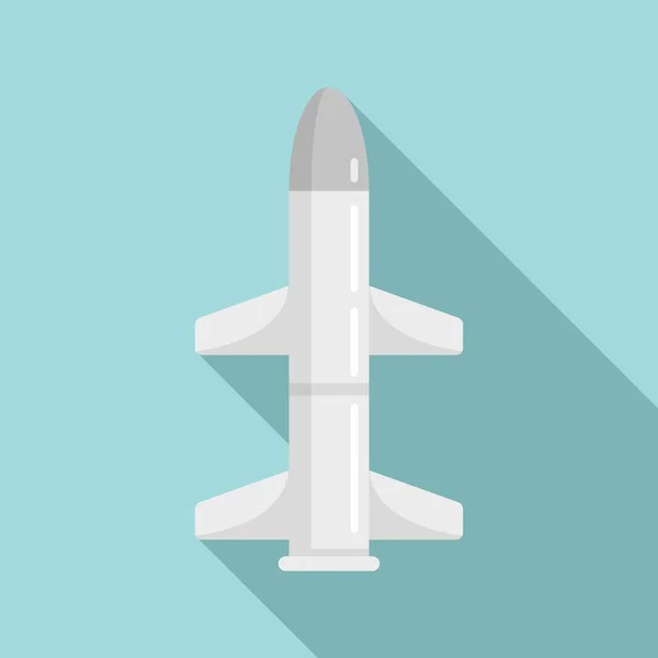 Icône cassée par missile, style plat — Image vectorielle