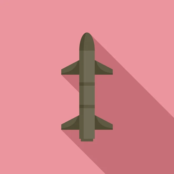 Icône du ciel des missiles, style plat — Image vectorielle