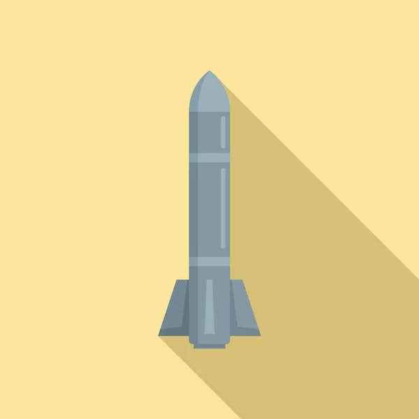 미사일 핵 아이콘, 평면 스타일 — 스톡 벡터