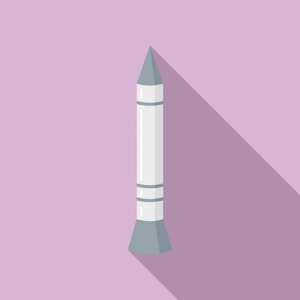Icône de combat de missiles, style plat — Image vectorielle