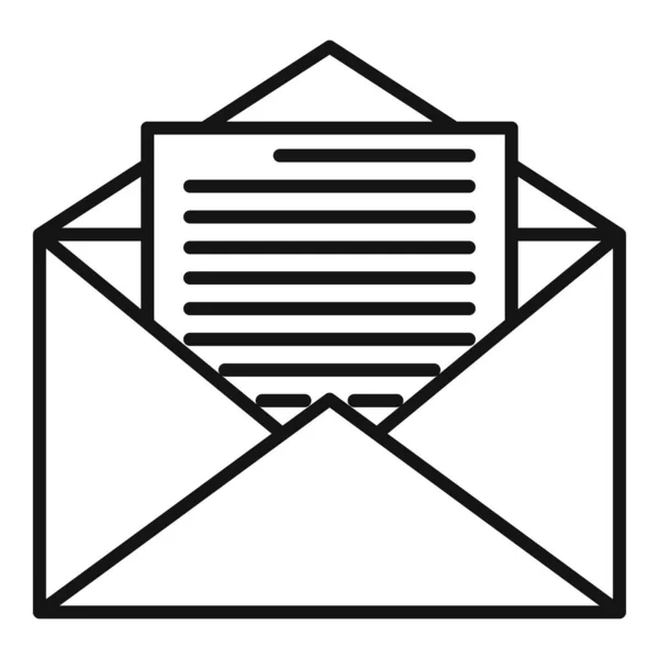 Icône de courrier d'estimateur, style de contour — Image vectorielle