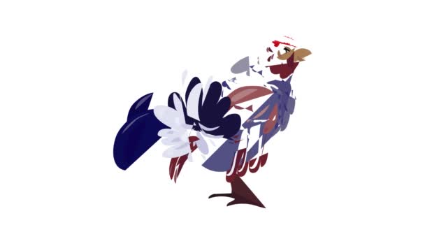 Animation icône poulet exotique — Video