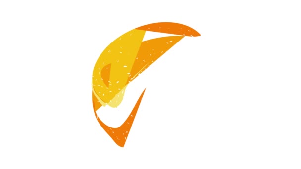 Animace pomerančové želé ikony — Stock video