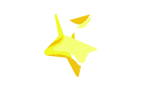 Animace ikon želé hvězdy — Stock video