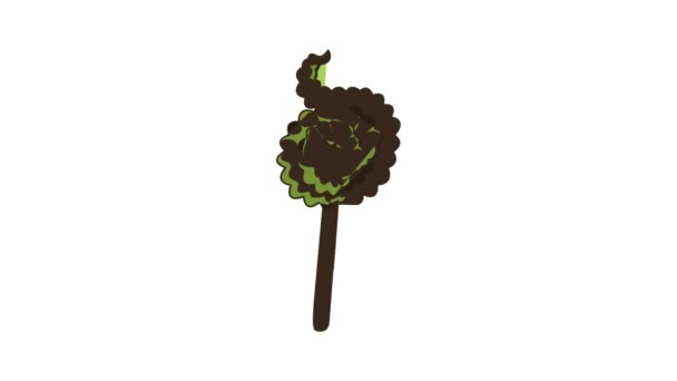 Halloween lollipop icon animation — Stock Video