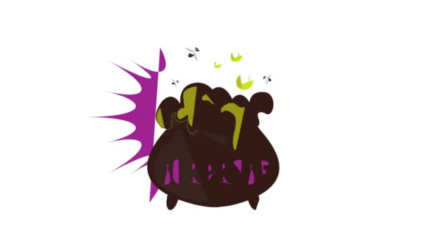 Halloween surprise logo animation — Stock Video