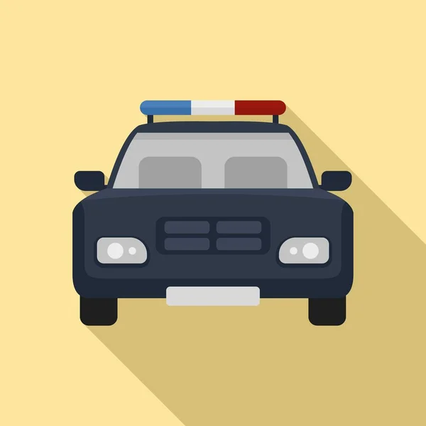 Politie auto icoon, flat style — Stockvector