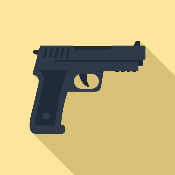 Icône pistolet policier, style plat — Image vectorielle