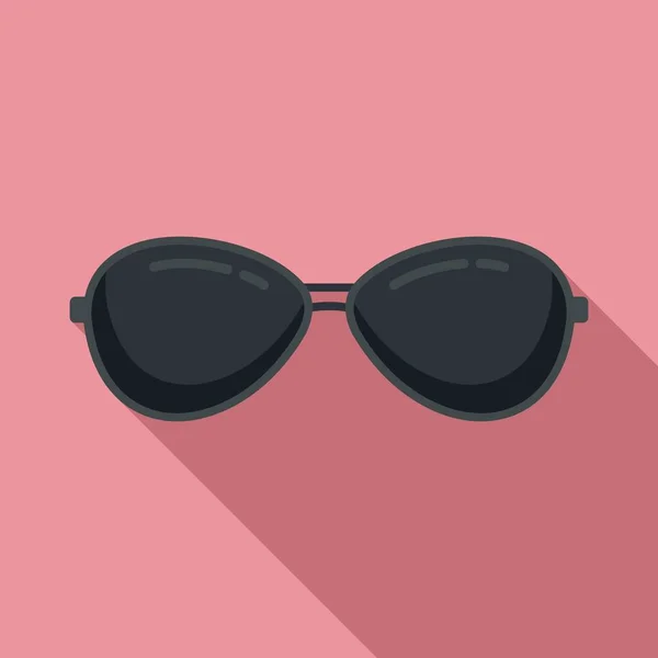 Icono de gafas de sol de policía, estilo plano — Vector de stock