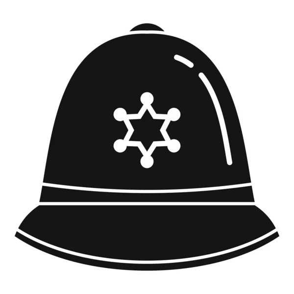 Icono de casco de policía, estilo simple — Archivo Imágenes Vectoriales