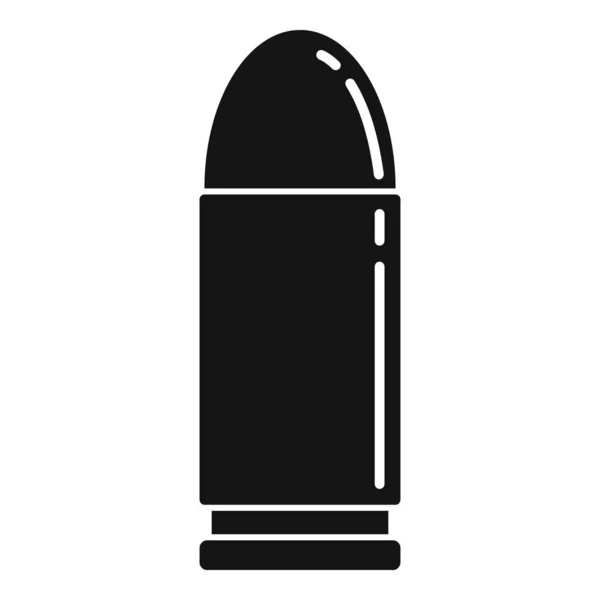 Pistol kogel pictogram, eenvoudige stijl — Stockvector