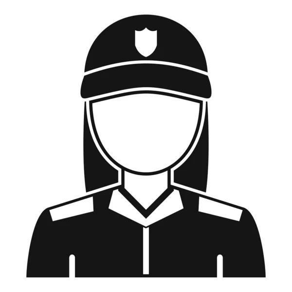 Blondie policeman icon, simple style — Stock Vector