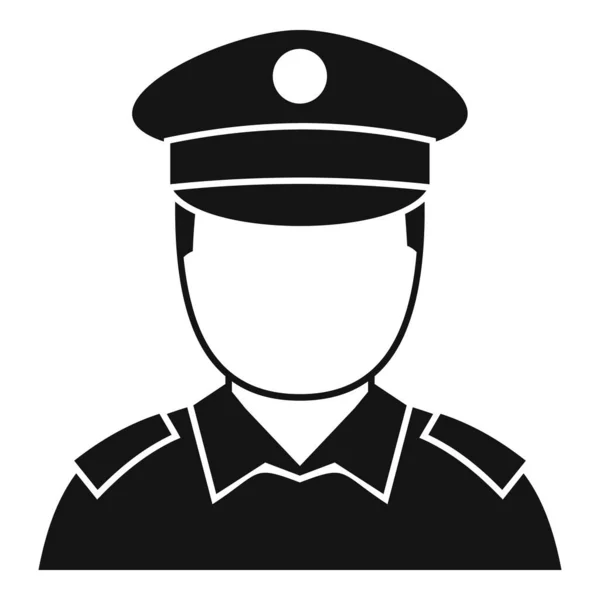 Ícone de policial policial, estilo simples — Vetor de Stock