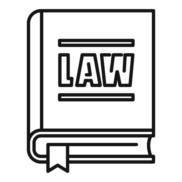 Icona di legge poliziotto, stile contorno — Vettoriale Stock