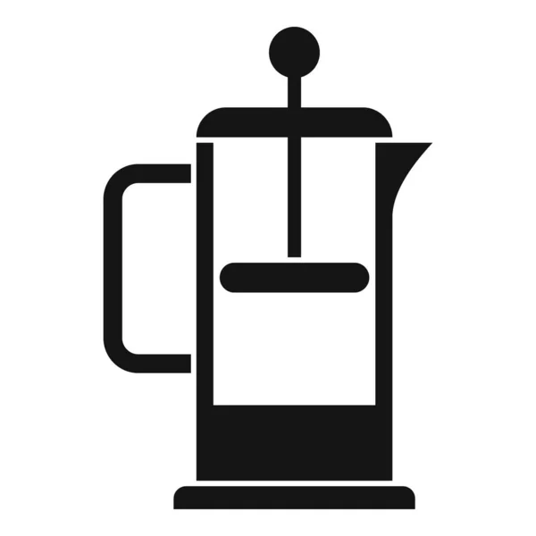 Kafe lis pot ikona, jednoduchý styl — Stockový vektor