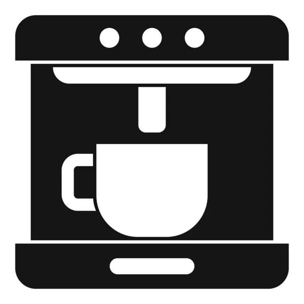 現代のコーヒーマシンのアイコン、シンプルなスタイル — ストックベクタ