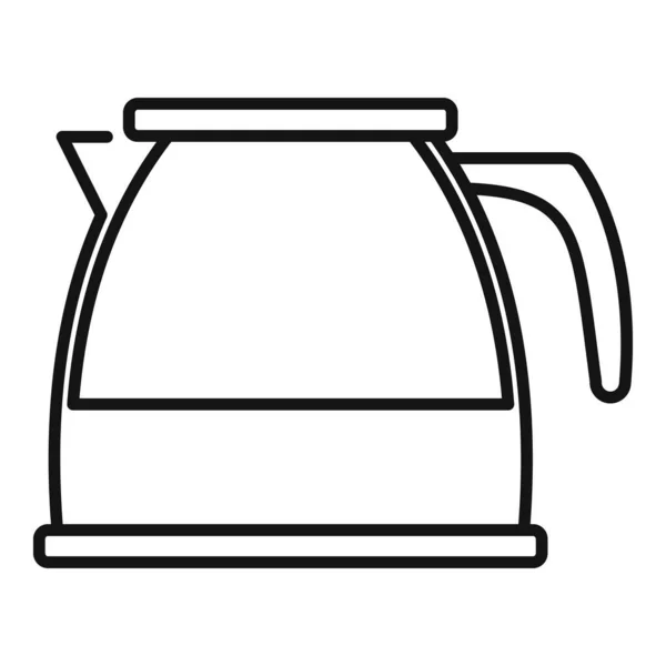 Transparante theepot icoon, outline stijl — Stockvector