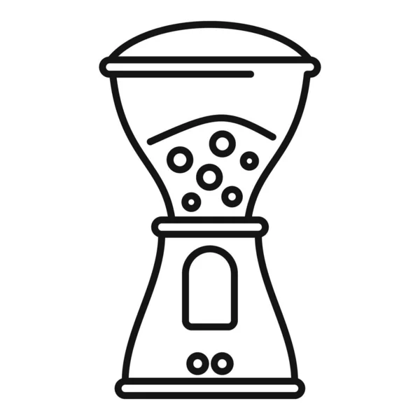 커피 전기 분쇄기 아이콘, 골자 스타일 — 스톡 벡터