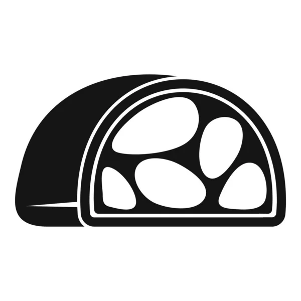 Icona di carne di pancetta, stile semplice — Vettoriale Stock