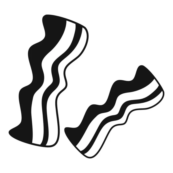 Ikona slaniny, jednoduchý styl — Stockový vektor