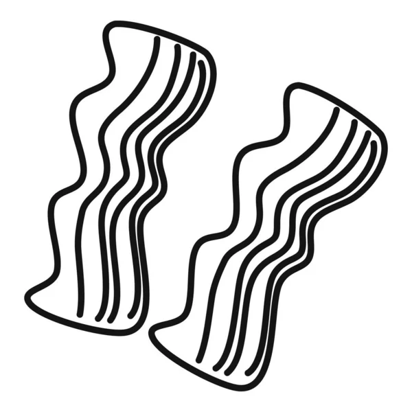 Ikona slaninového masa, styl osnovy — Stockový vektor