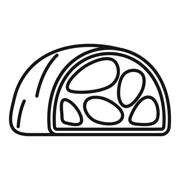 Icona di carne di pancetta, stile contorno — Vettoriale Stock