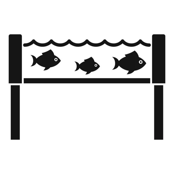 Halipar akvárium ikon, egyszerű stílus — Stock Vector