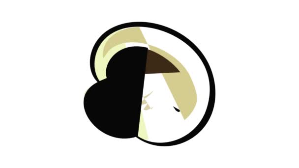 Animacja ikony grzyba białego — Wideo stockowe