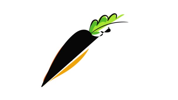 Animação ícone de cenoura — Vídeo de Stock