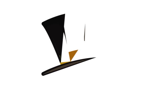 Top hoed pictogram animatie — Stockvideo