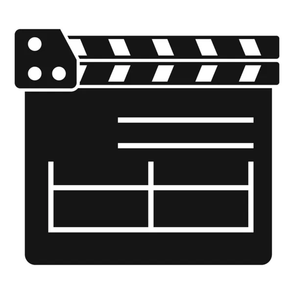 Cinema clapper icon, simple style — Stock Vector