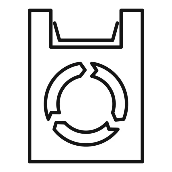 Öko-Tasche Symbol, Outline-Stil — Stockvektor